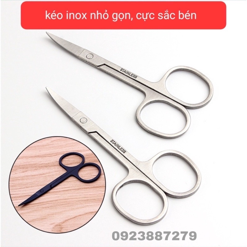 Kéo cắt tỉa lông mày, mi giả, lông mũi, tóc