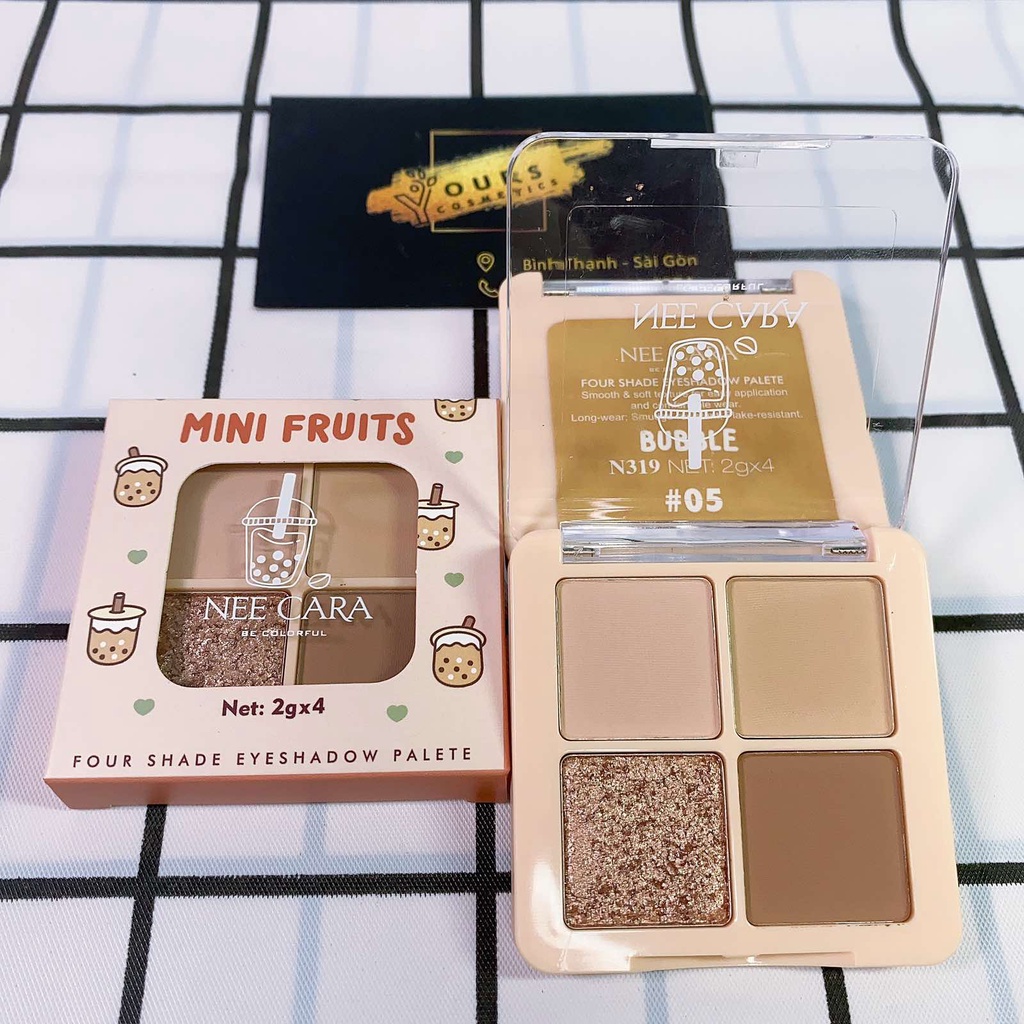 Bảng Phấn Mắt Nee Cara Tone Trà Sữa N319 - Bảng Màu Mắt Tone Nâu Tây Nee Cara