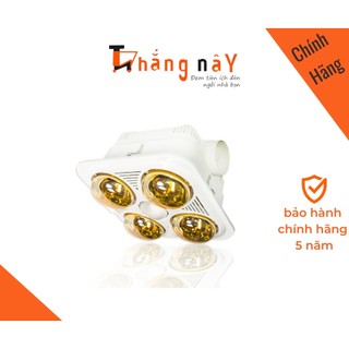 Đèn sưởi nhà tắm kohn braun bu04g / bu04gr - 4 bóng âm trần + điều khiển