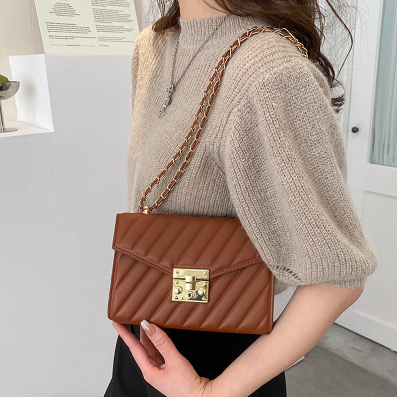 Túi Đeo Chéo Có Khóa Phong Cách Hàn Quốc Cho Nữ