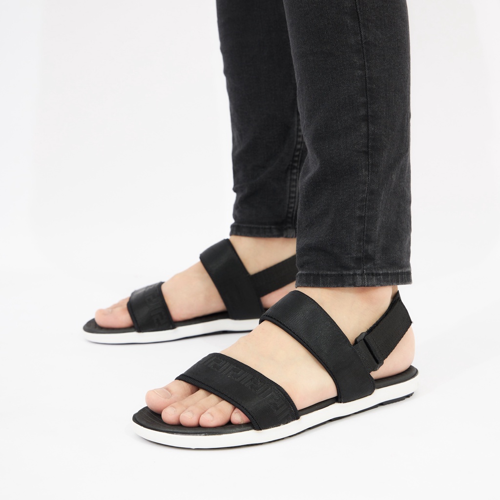 Giày MWC 7048 - Giày Sandal Nam, Sandal Quai Ngang 2 Màu Đen Xám Cá Tính