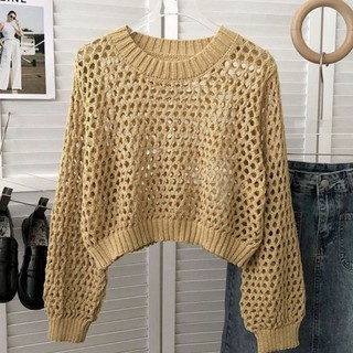 Áo len lưới Quảng Châu dáng croptop