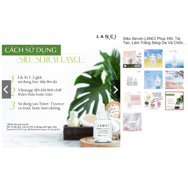 Serum Dưỡng Trắng, Căng Mướt, Chống Lão Hóa Da Lanci Miracle Ampoule Ultra Clarifying Minisize
