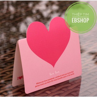 Thiệp trái tim LOVE LOVE 10 chiếc Thiệp quà tặng Valentine