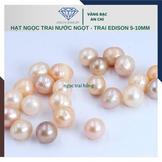 Hạt trai có lỗ xuyên tâm xỏ vòng tay mặt dây chuyền, bề mặt có tỳ vết, size 5mm-12 mm màu trắng / hồng / vàng / tím /đen