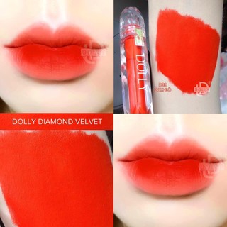 Son Kem Lì DOLLY DIAMOND VELVET [cam đỏ]