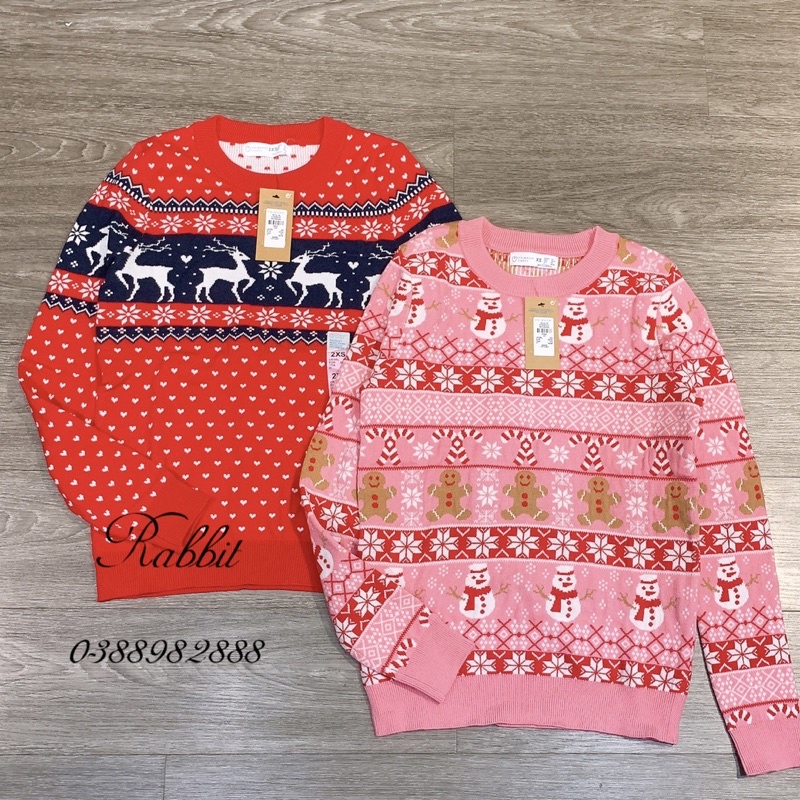 Áo len Noel đỏ hồng- HÀNG SALE KO ĐỔI TRẢ