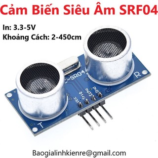 Module cảm biến siêu âm srf04/srf05 khoảng cách làm việc 2cm - 450cm