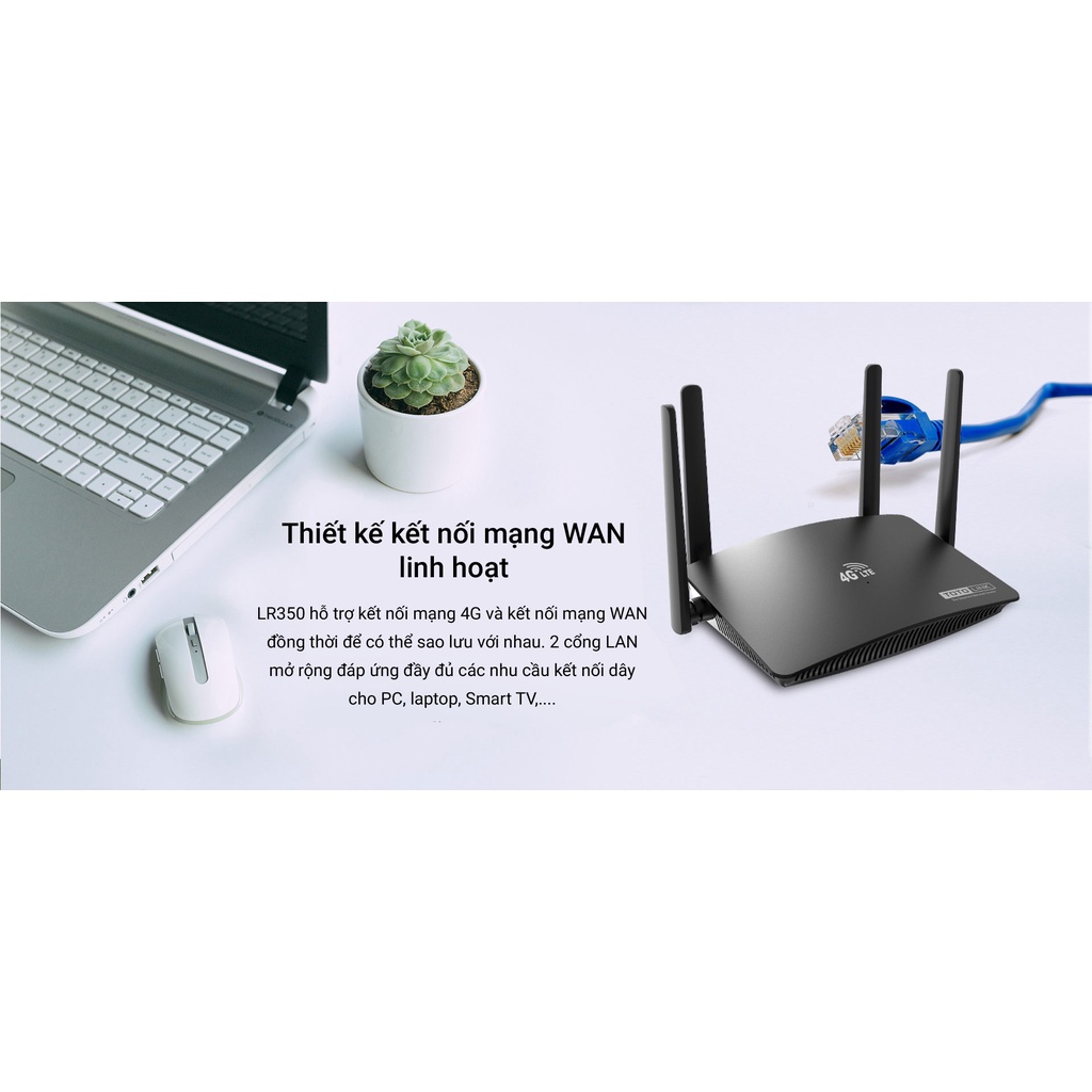 Bộ Phát Wi-Fi Di Động Dùng Sim 4G LTE TOTOLINK LR350 - Hàng chính hãng | BigBuy360 - bigbuy360.vn