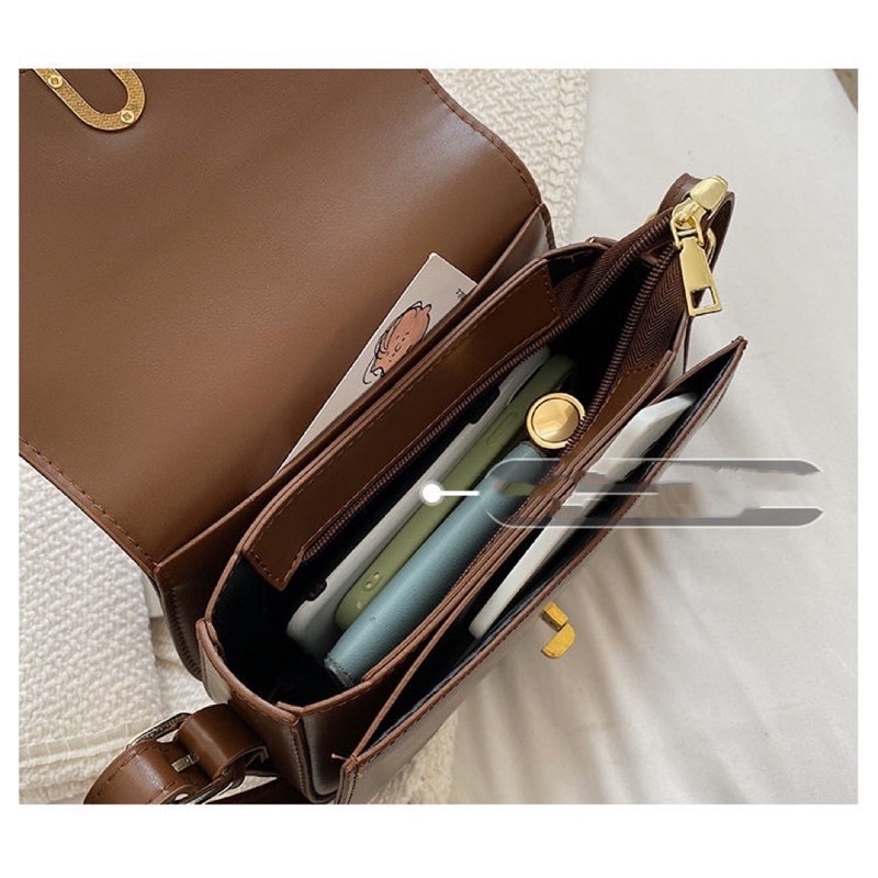 Túi xách nữ đẹp khoá sang trọng, Kèm dây đeo chéo