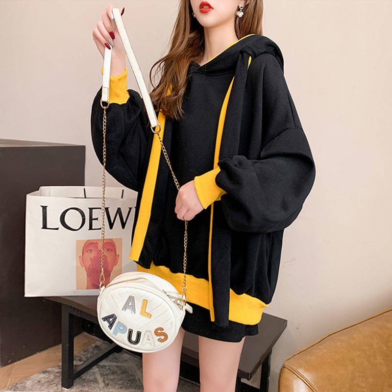 Áo Hoodie Mùa Đông Dáng Suông Dễ Thương Phong Cách Hàn Quốc Cho Nữ