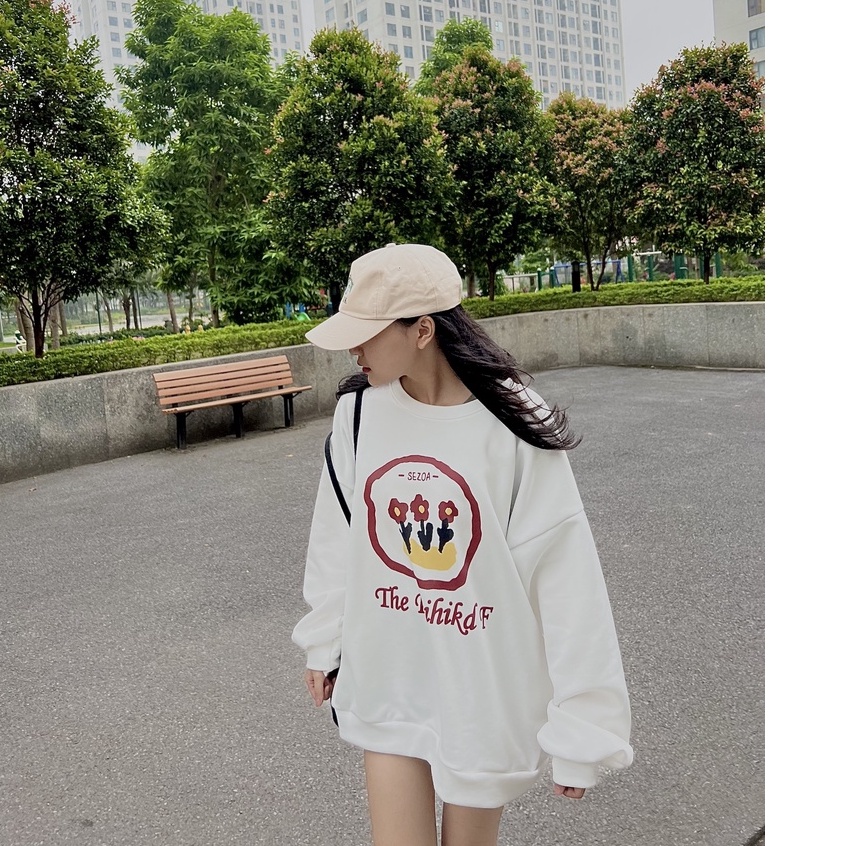 Áo sweater 3 bông hoa Sezoa Unisex nam nữ
