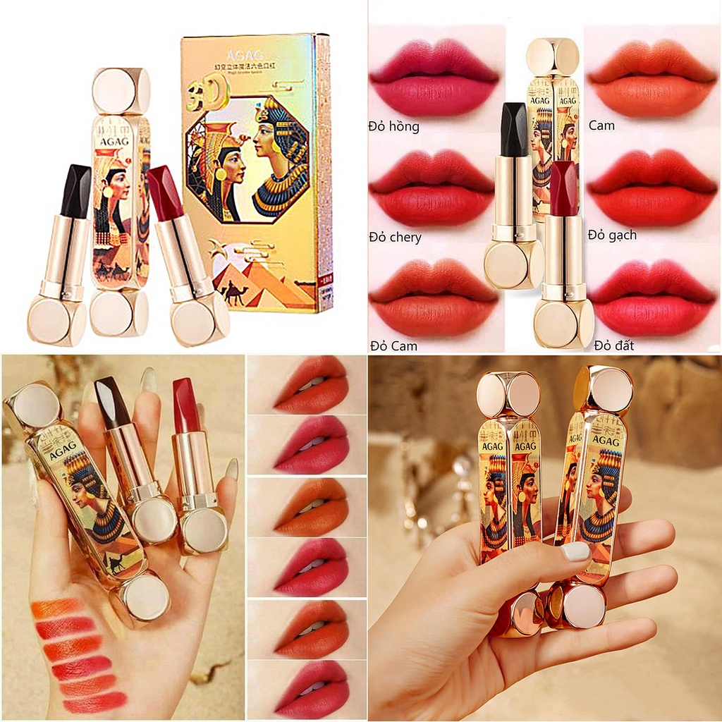 🔥 Son 3D Nữ Hoàng Ai Cập 6 Màu Hot nhất năm 2022 🔥