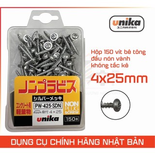 Ốc vít bắt tường không cần tắc kê Unika 4x25 mm, bê tông mã PW425