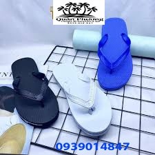 Dép tông xốp xỏ ngón combo 10 đôi cho khách sạn màu xanh trắng