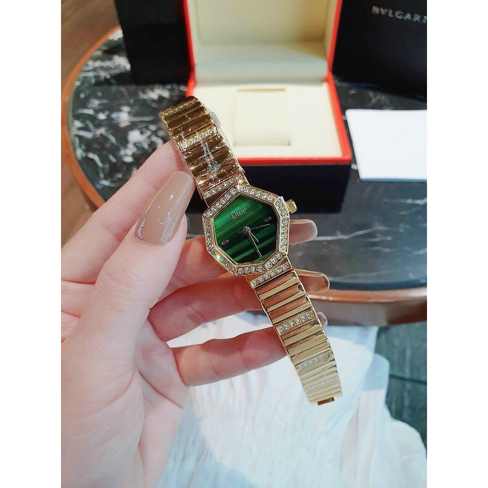 Đồng hồ nữ New size 30 mm dây khóa cài thép không gỉ 2 màu gold và silver thời trang sang trọng