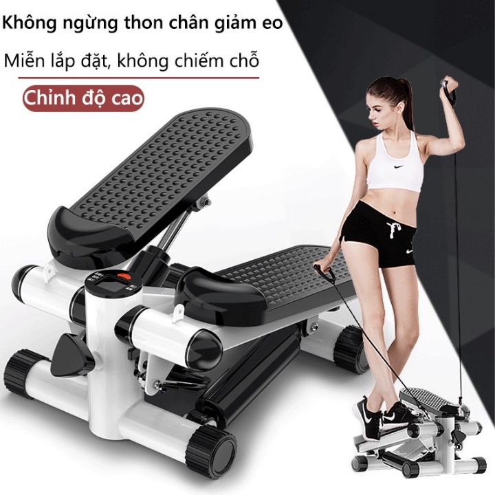 Máy chạy bộ tại nhà STEPPER, Máy tập thể dục đa năng giảm cân, giảm mỡ - Tặng kèo dây kéo cao cấp - BH 12 Tháng