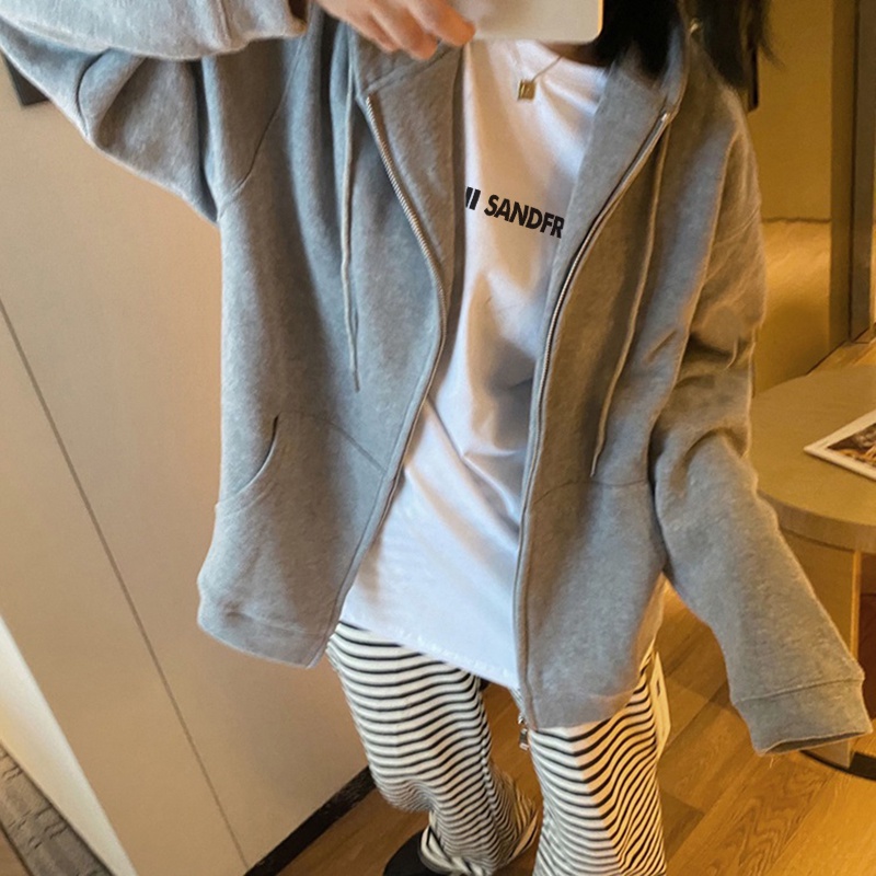 NRVP Áo Thun Nữ Dài Tay Dáng Rộng In Hình Phong Cách Hàn Quốc Kiểu Mới