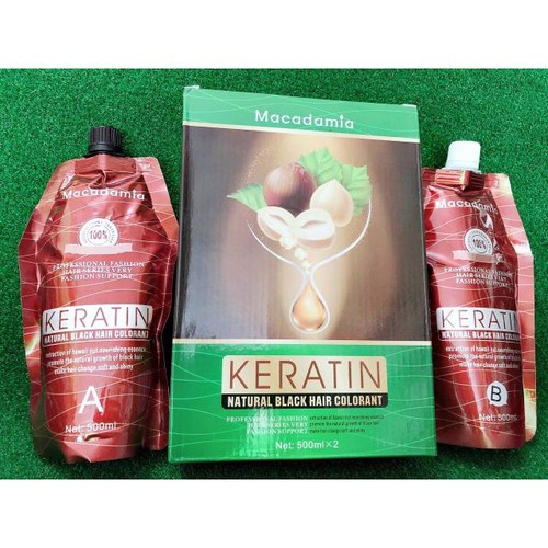 Nhuộm đen/nâu Macadamia không dính da đầu