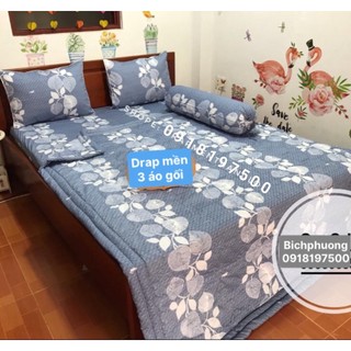 Bộ Drap 100% Cotton cao cấp Kèm Mền Chần Gòn, chăngagoi.