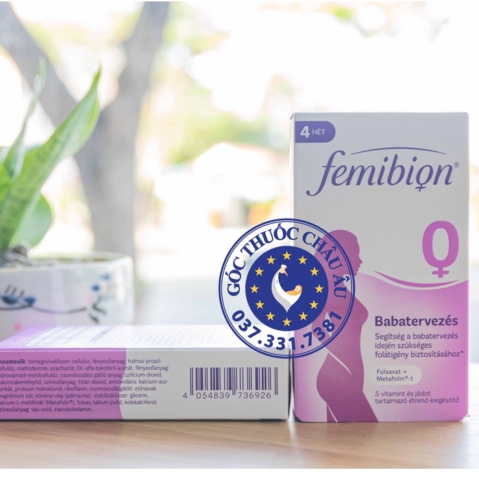 Combo 2 hộp Femibion 0 Sản xuất tại Đức Hộp 4w Dùng cho giai đoạn chuẩn bị mang thai