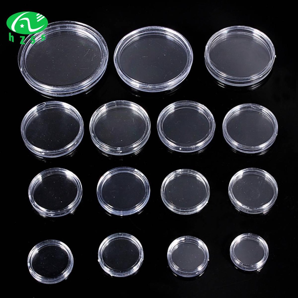 Bộ 10 Hộp Nhựa Trong Suốt Đựng Tiền Xu Tiện Lợi