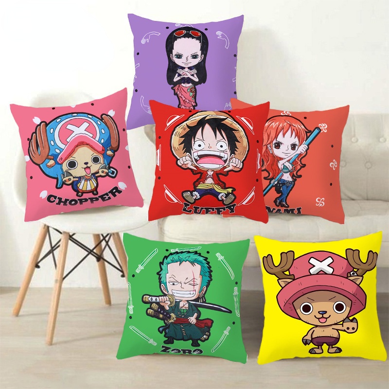 Vỏ Gối 45 * 45cm In Hình Anime One Piece Đẹp Mắt