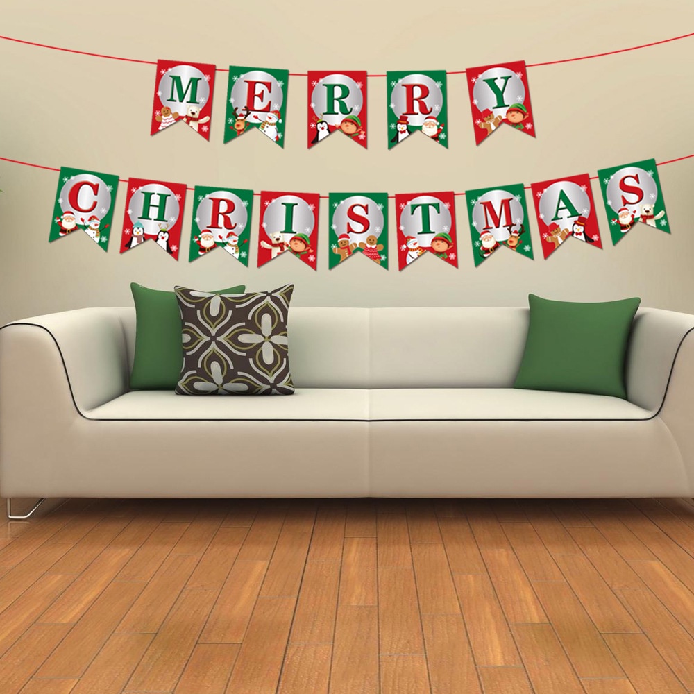 Cờ Trang Trí Giáng Sinh Hình Ông Già Noel Và Tuần Lộc Sáng Tạo Mẫu Mới 2023