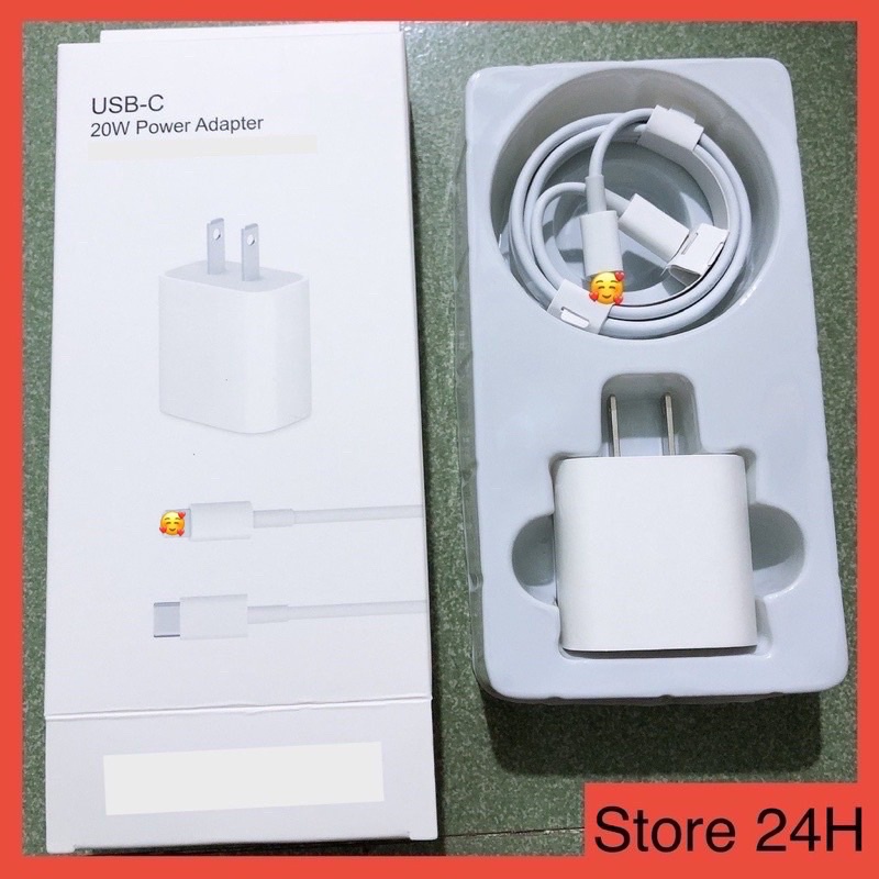 Bộ Cáp Sạc Nhanh vs Cốc PD 20w - Dành Cho 8 Đến 14 - Bảo Hành 12 Tháng