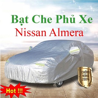 Bạt phủ xe, bạt trùm xe Nissan Almera loại 3 lớp tráng nhôm