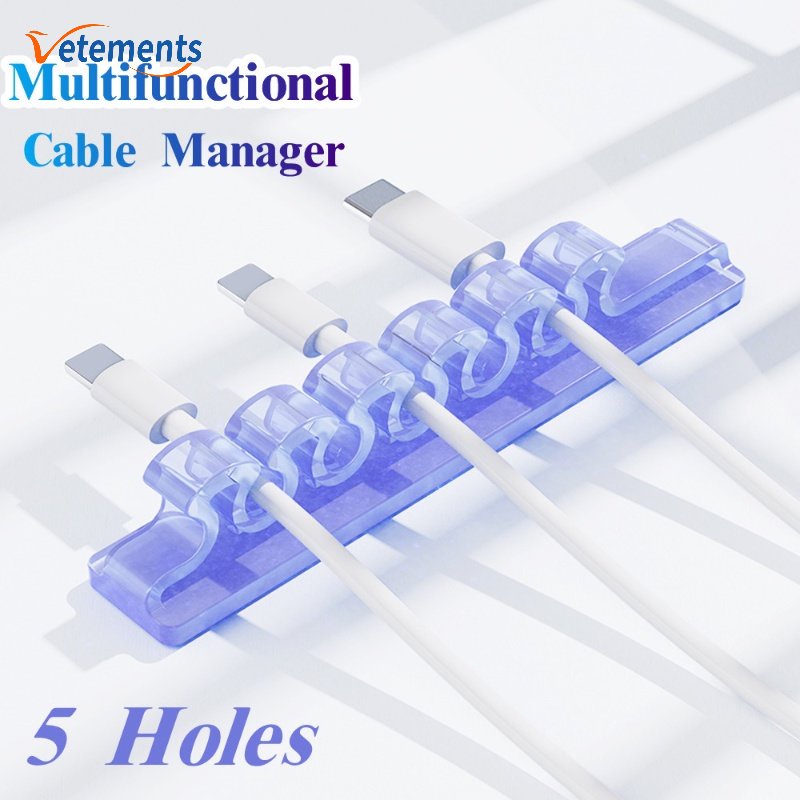 Dụng Cụ Sắp Xếp Dây Cáp Sạc / Truyền Dữ Liệu USB 5 Lỗ Sáng Tạo