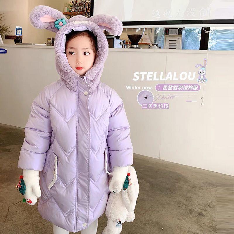 Áo Khoác Phao cotton Dày Không Giặt Thời Trang Mùa Đông Cho Bé Gái