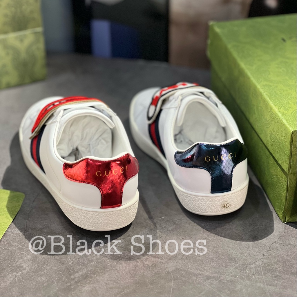 Giày Thể Thao GG 3 Vạch 𝐆𝐮𝐜𝐜𝐢 Môi For Love Mẫu Mới Hàng Cao Cấp Giày Gucci Trắng Blind For Love Nam Nữ