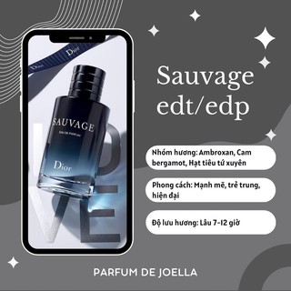 Mẫu thử 10ml/ mini nước hoa nam d.ior sauvage edp/edt chiết