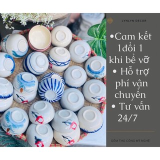 Chén chấm vẽ tay hoạ tiết đa dạng