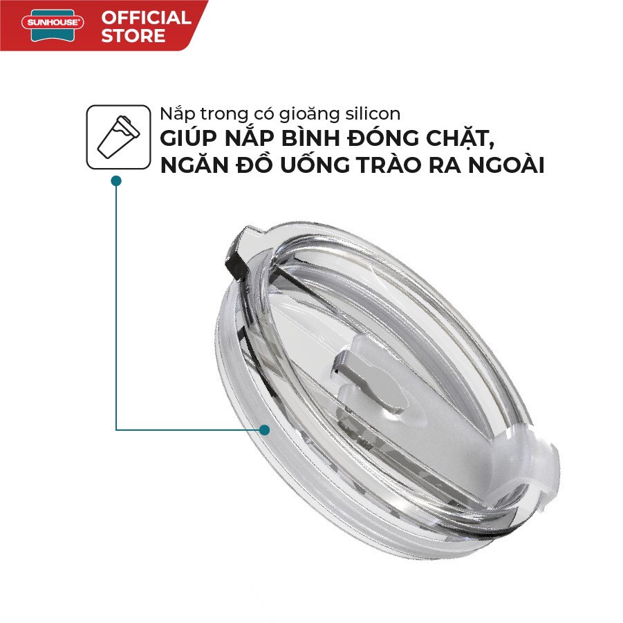 Bình giữ nhiệt Inox 304 Sunhouse 900ml KS-TU900I