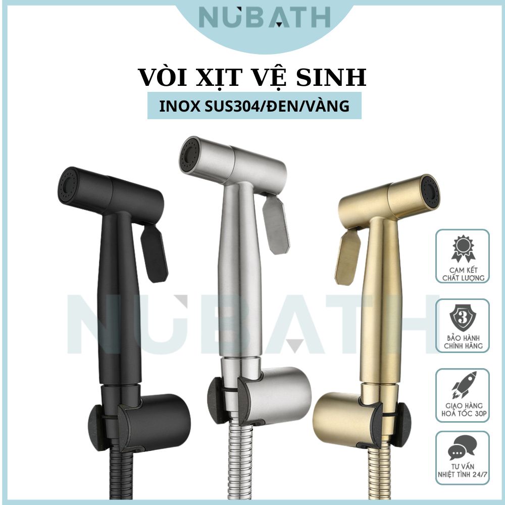 Bộ vòi xịt vệ sinh INOX SUS304 CAO CẤP NUBATH