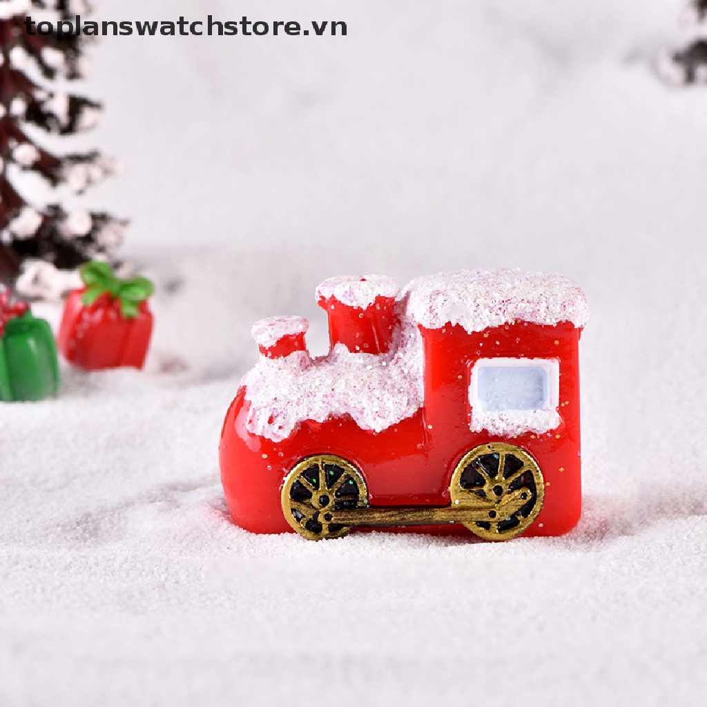 Mô Hình Ông Già Noel / Người Tuyết Mini Bằng Nhựa Resin Trang Trí Cây Thông Giáng Sinh