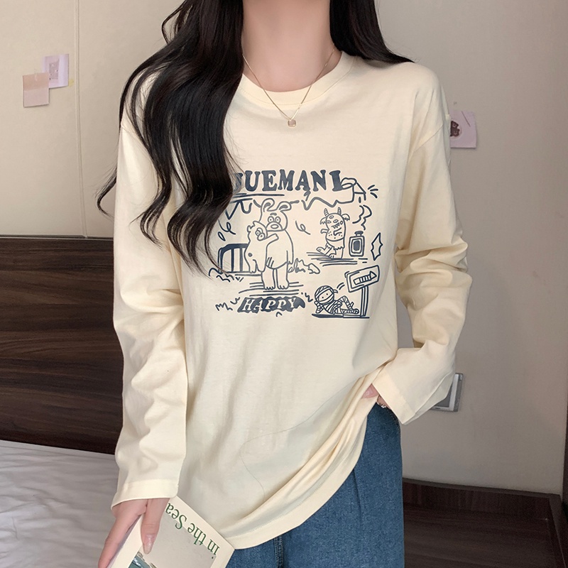 NRVP Áo Thun Nữ Dài Tay Thời Trang Hàn Quốc 2023