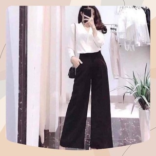 Quần ống rộng tuyết mưa khóa sườn mặc đi chơi đi học