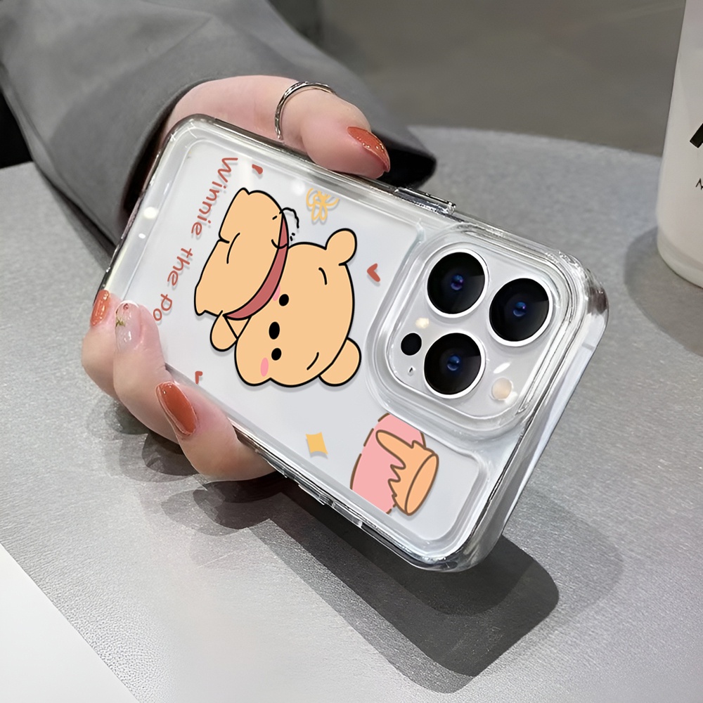 Ốp Điện Thoại Trong Suốt Họa Tiết Gấu Pooh Cho iphone 14 Pro Max 14 Plus 13 11 12 7Plus X XR XS Max 8 7