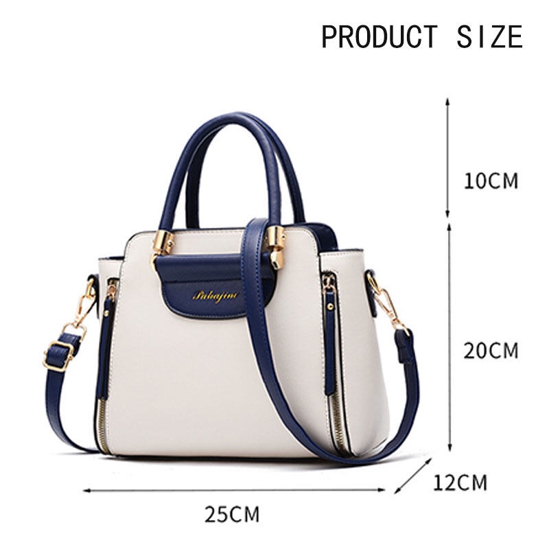 Mischa Túi Đeo Chéo Vai Hình Vuông Nhỏ Bằng Da PU Màu Tương Phản Thời Trang Thu Đông Phong Cách Phương Tây