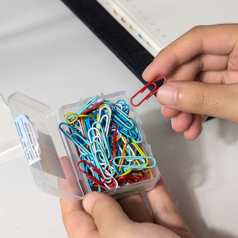 Set 100 kẹp giấy DELI E0024 6 màu 29mm