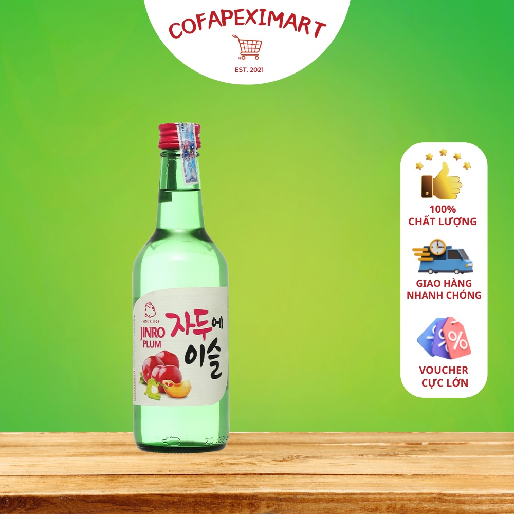 Nước Trái Cây Jinro Soju Hàn Quốc Vị Mận - Rư.ợ.u Lên Men Tự Nhiên