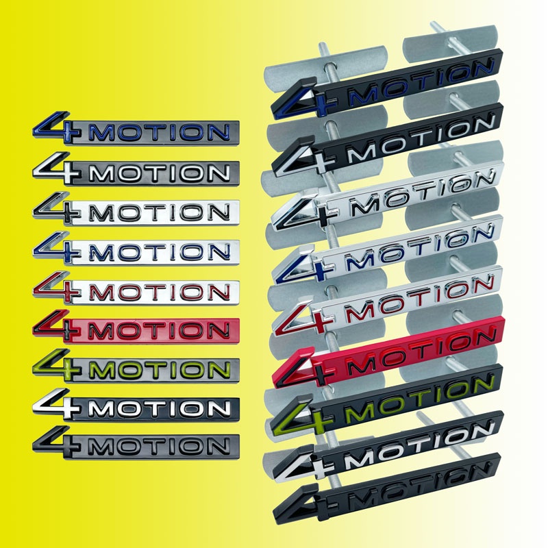 3D Kim Loại Chữ 4 MOTION 4motion Biểu Tượng Miếng Dán Decal Trang Trí Thân Xe Phía Sau Cửa Sau Cho P