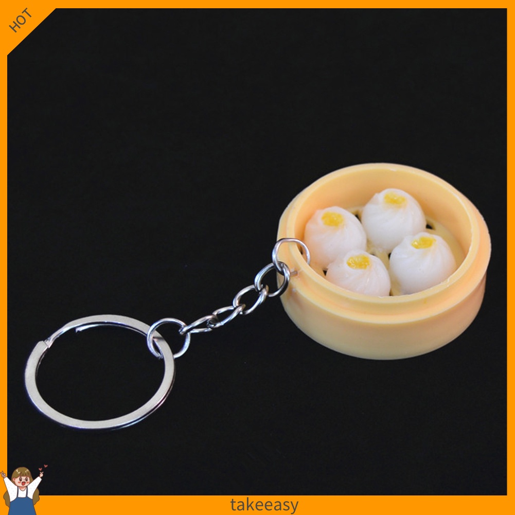 Móc khóa hình bánh bao phong cách Trung Hoa dễ thương