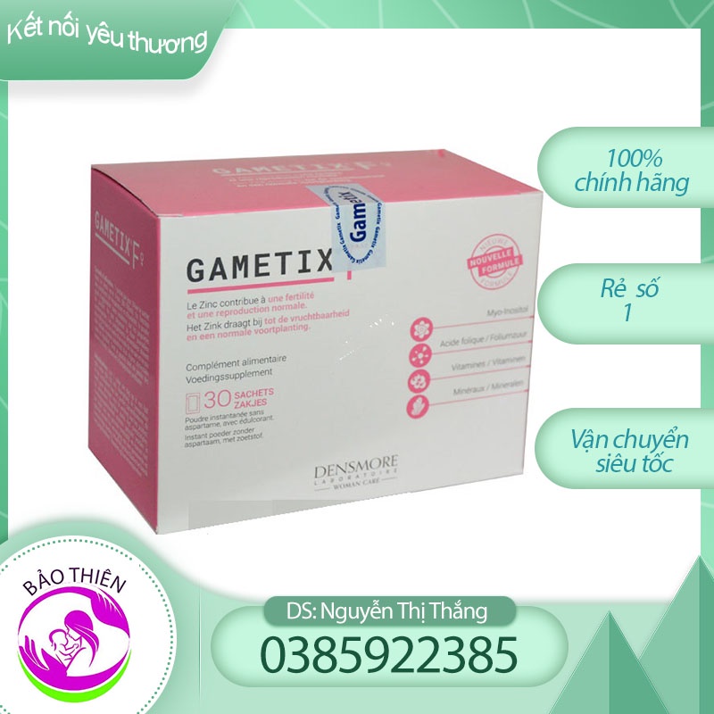 Gametix f hàng pháp hộp 30 gói cho nữ