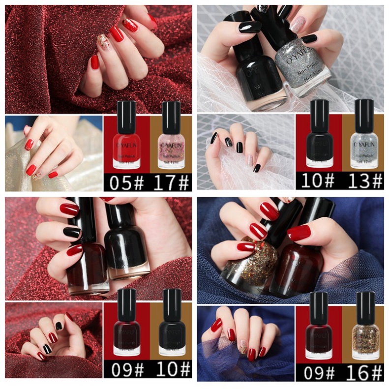 Sơn móng tay dạng Gel mau khô Không cần hơ đèn hỗ trợ trang trí móng làm đẹp nail shop Hoangnam