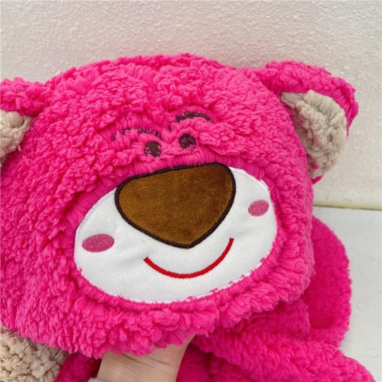 Mũ Kèm Khăn Quàng Cổ Và Sỏ Tay Hình Gấu PINKY Hoạt Hình Dễ ThươngFREESHIPMũ Lông 3in1 Hình Gấu Mẫu Mới