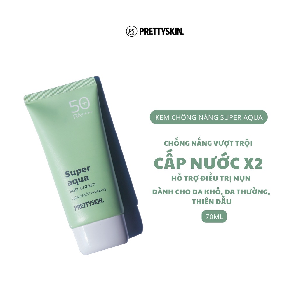 70ml  Kem Chống Nắng Cấp Nước Pretty Skin Super Aqua Sun Cream SPF 50+ PA++++